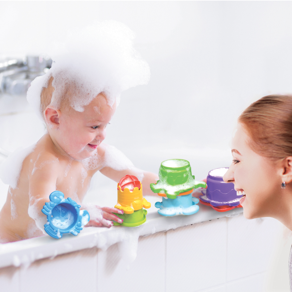 Jouet de bain gobelets gigogne (8 pièces) (Infantino) - Image 2