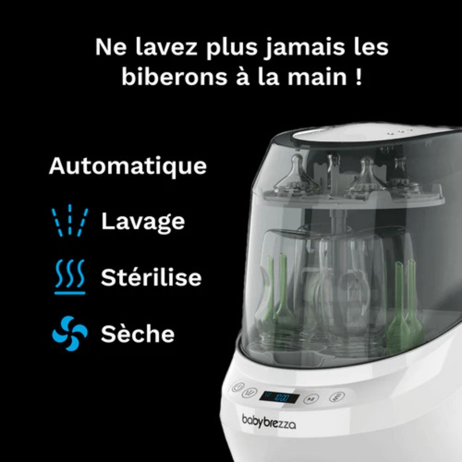 Stérilisateur et sécheur Bottle Washer Pro blanc (babybrezza) - Image 2