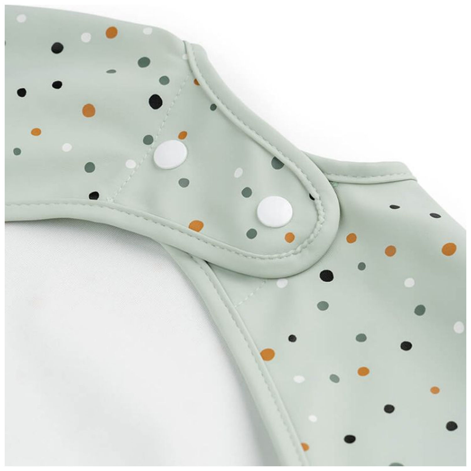 Bavoir manches avec poche Happy dots Vert (Done by deer) - Image 3
