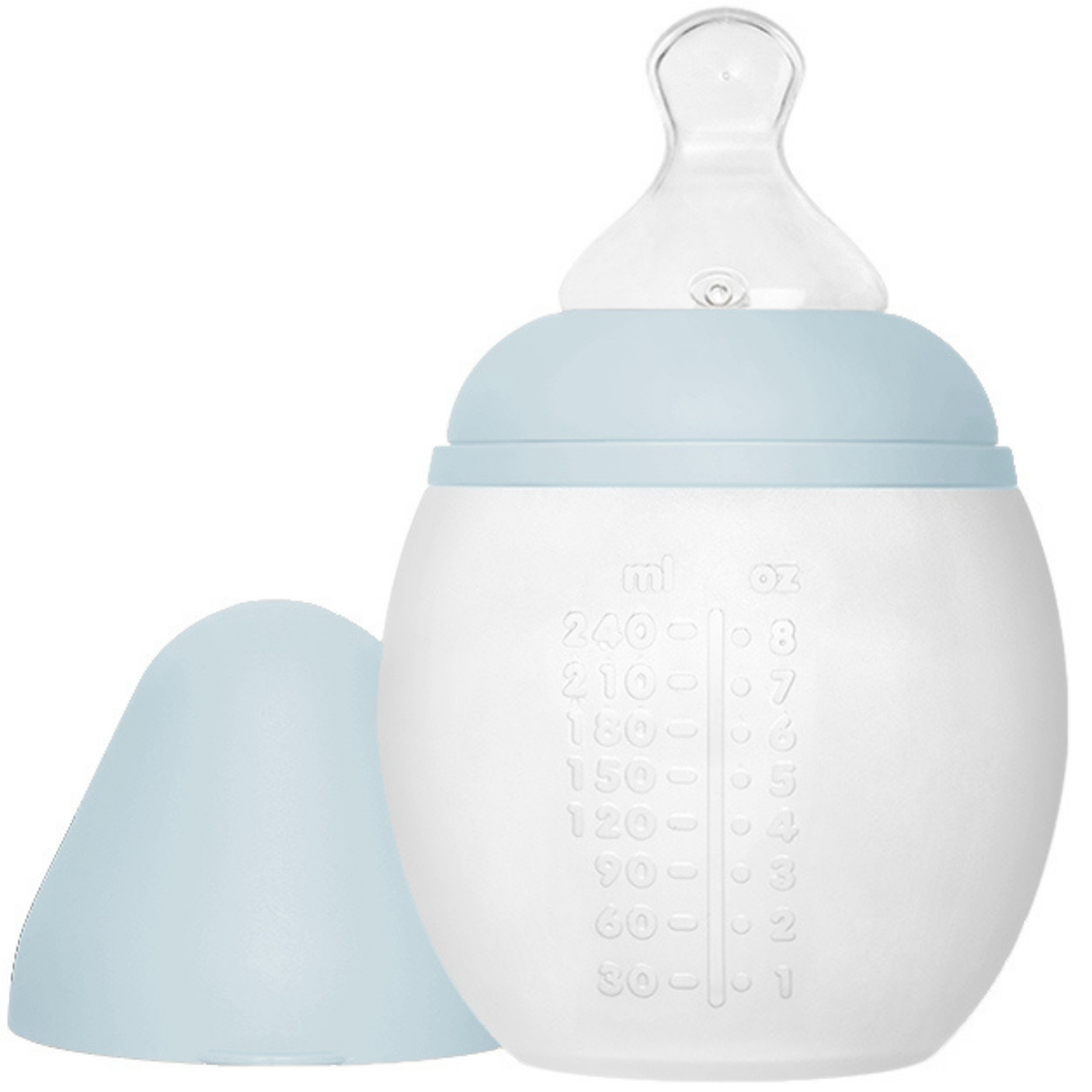 Biberon anti-colique en silicone Blue Sky (240ml) (Elhée) - Couverture