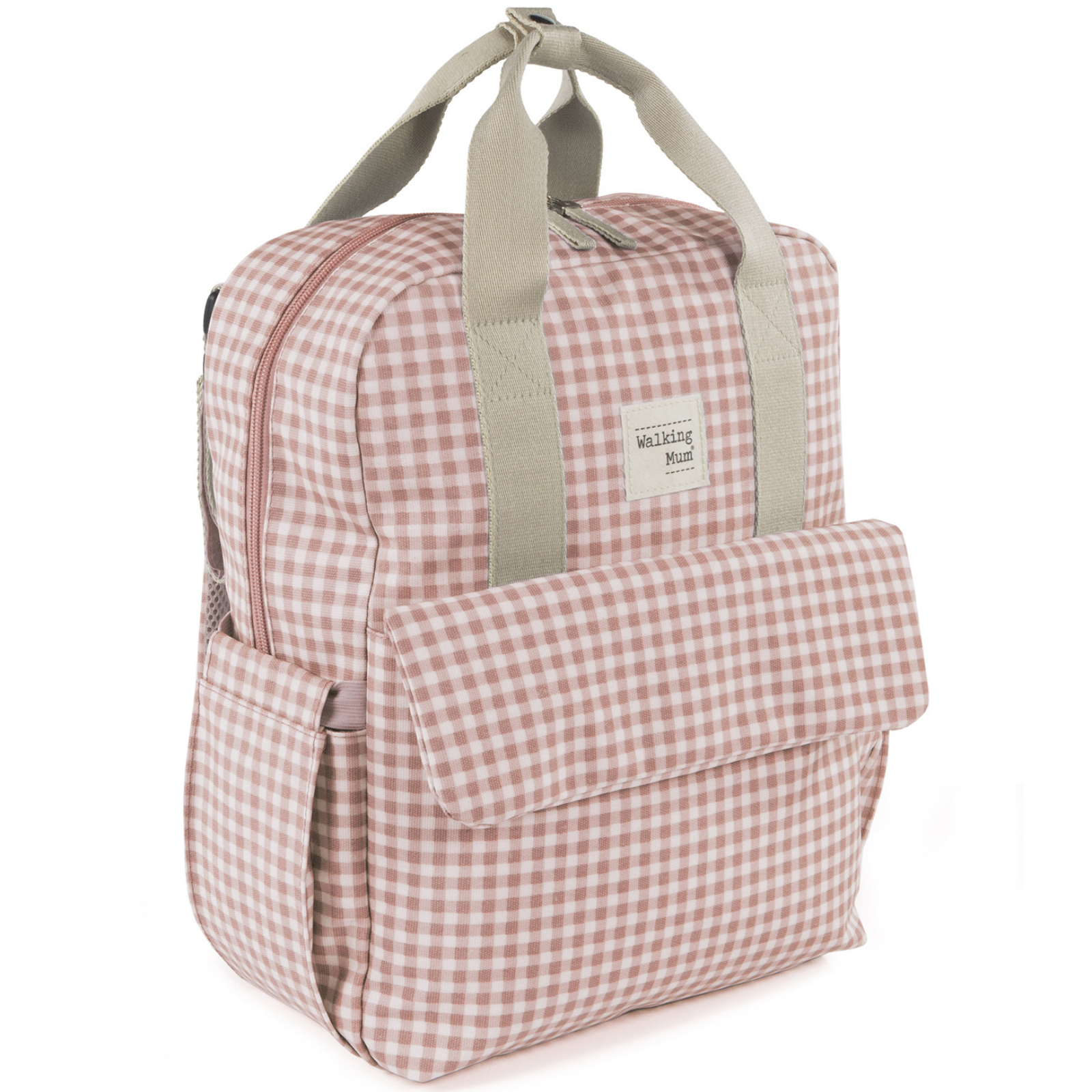 Sac à dos à langer I love Vichy rose (Walking Mum) - Image 5