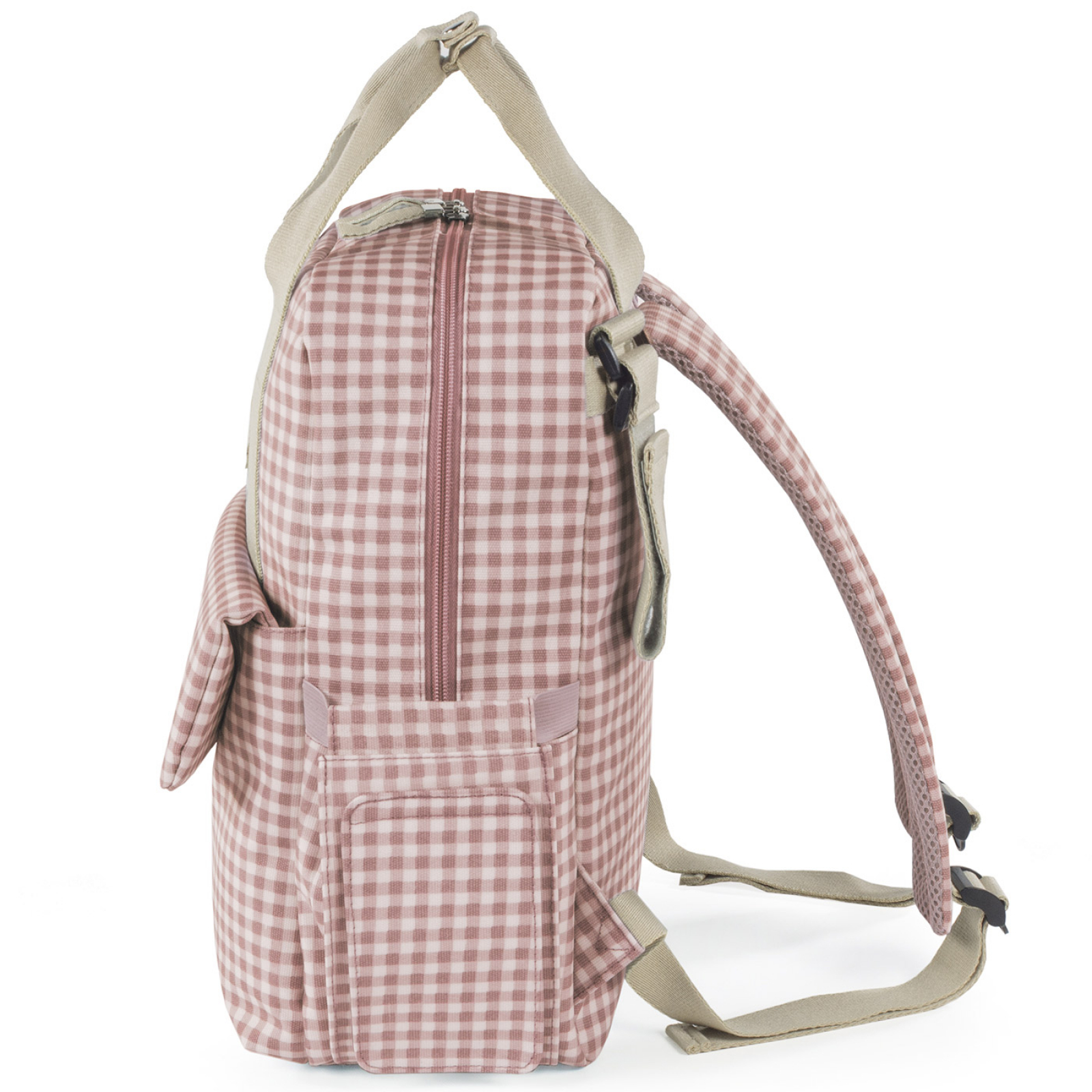 Sac à dos à langer I love Vichy rose (Walking Mum) - Image 7