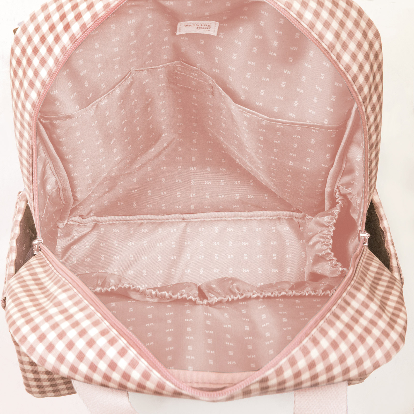 Sac à dos à langer I love Vichy rose (Walking Mum) - Image 9