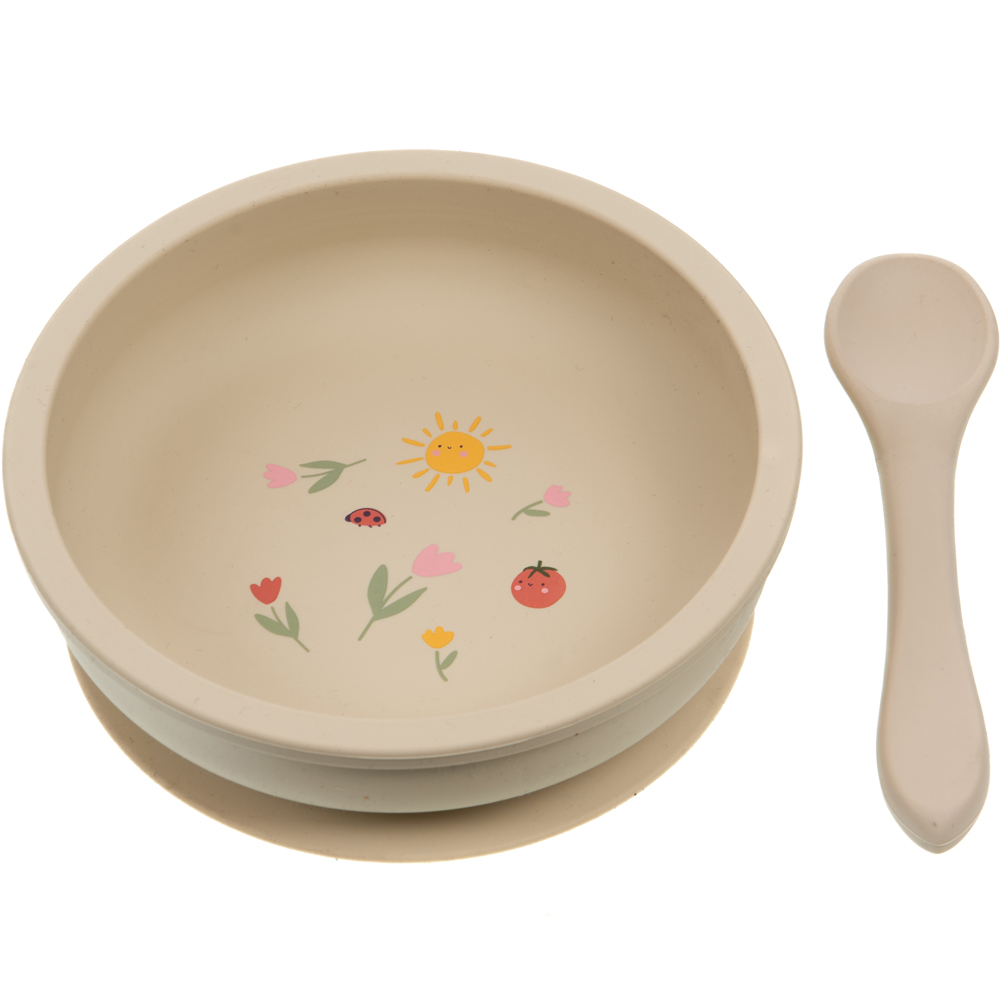 Amadeus Les Petits - Assiette ventouse + cuillère en silicone Gabrielle l'abeille