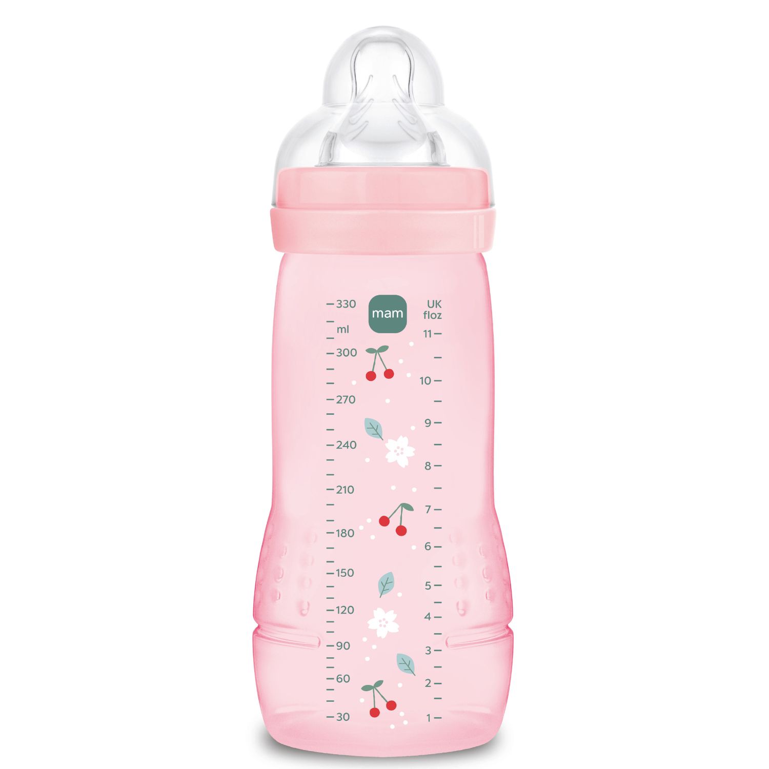 Mam - Biberon Easy Active 2ème âge Berry - Tétine débit X (330ml)