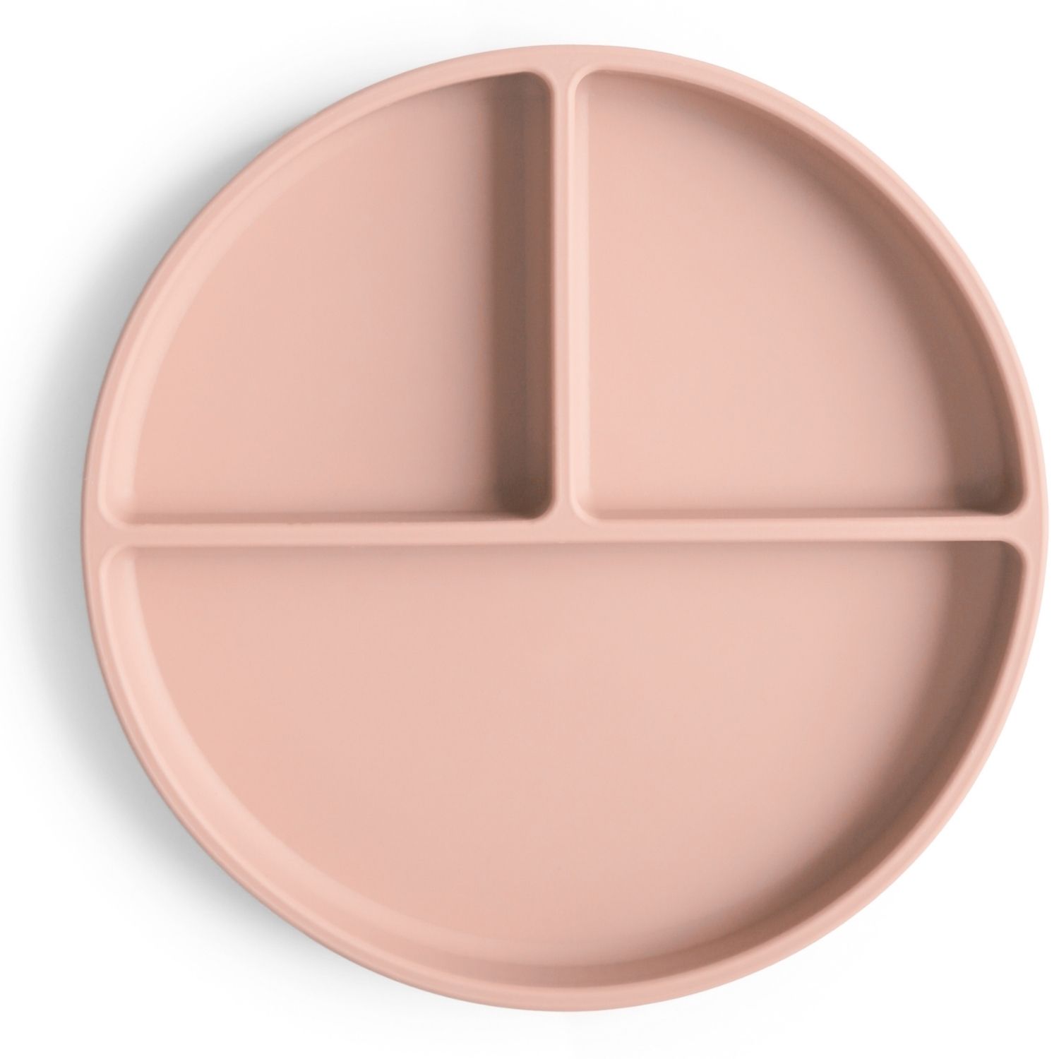 Mushie - Assiette à compartiments en silicone avec ventouse Blush