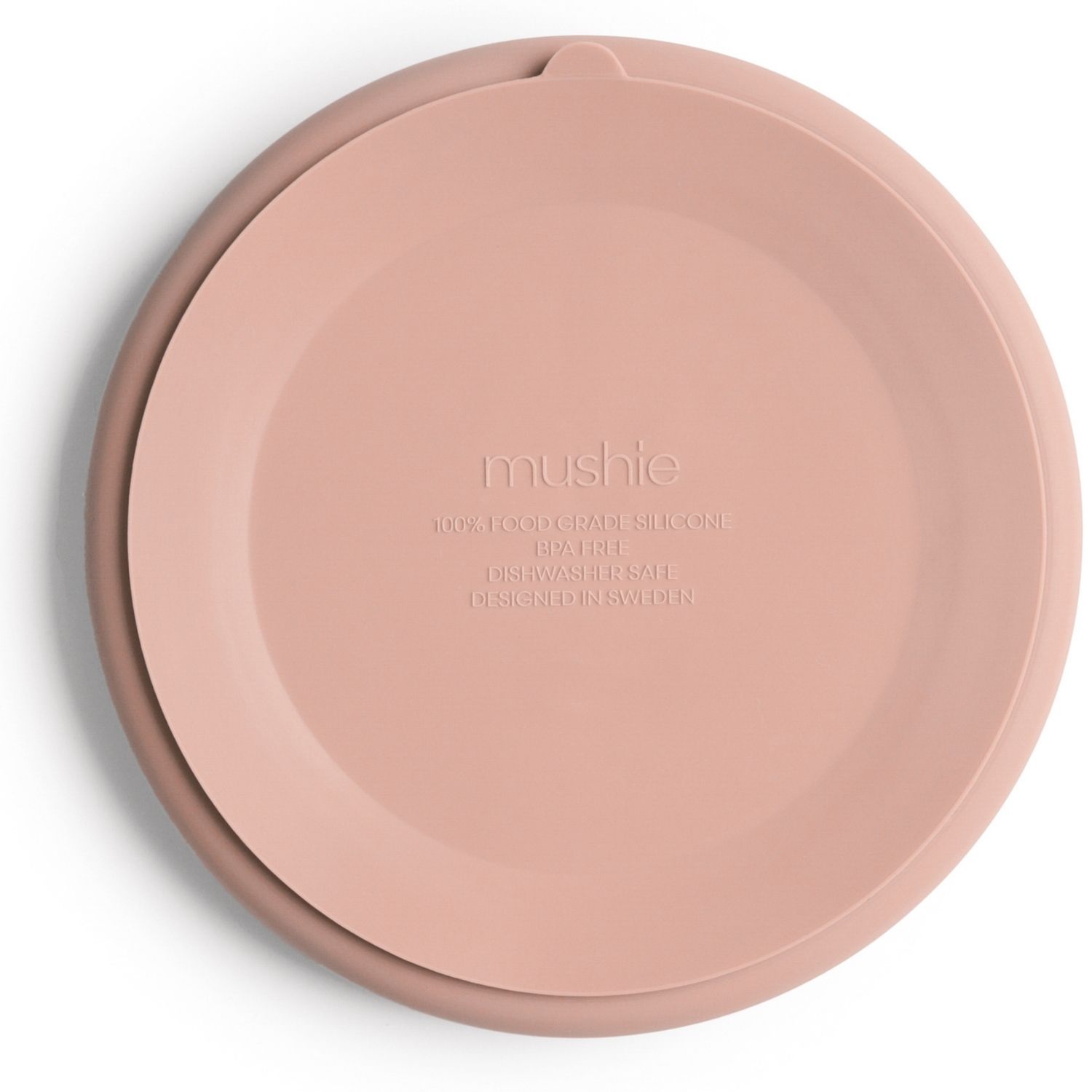 Assiette à compartiments en silicone avec ventouse Blush (Mushie) - Image 4