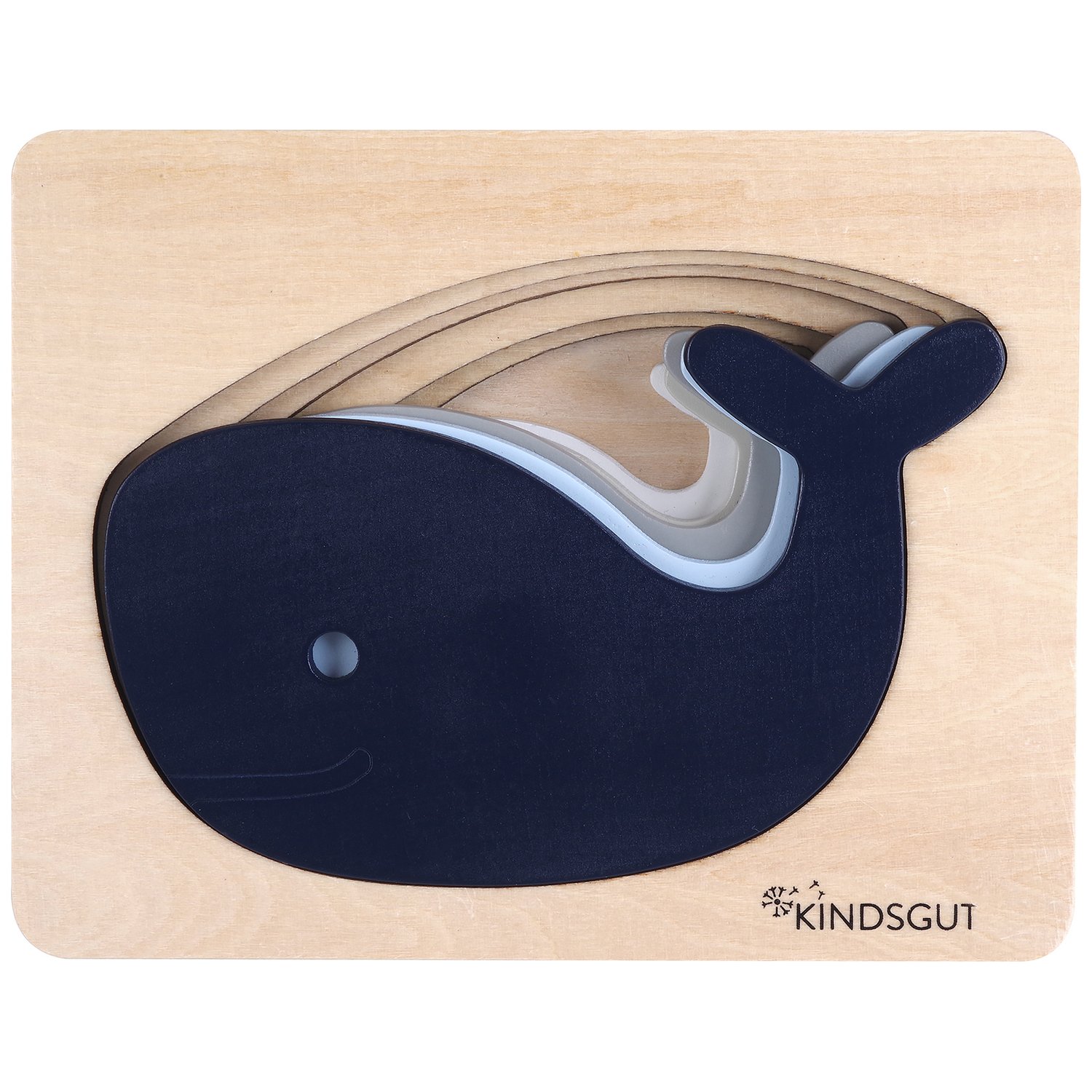 Puzzle en bois Baleine (6 pièces) (Kindsgut) - Image 7