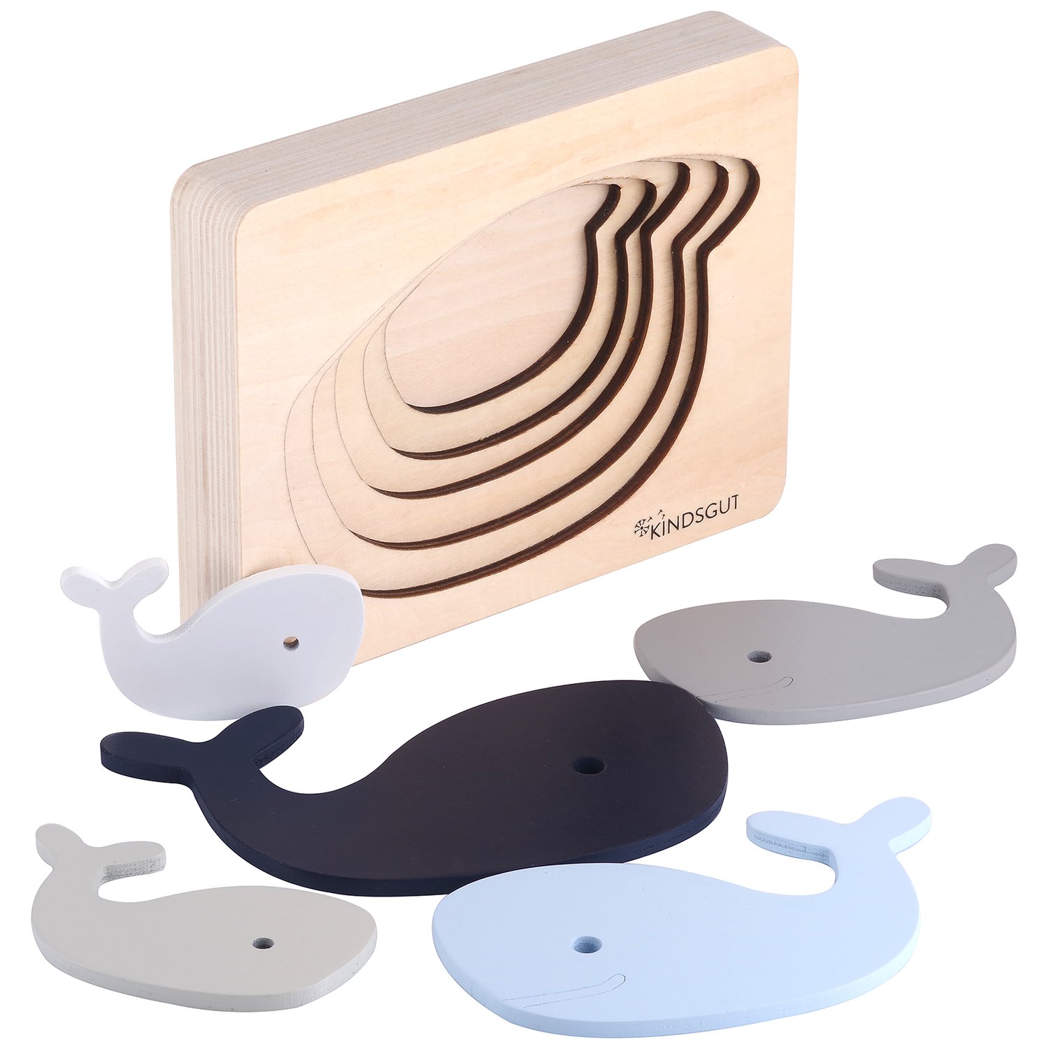 Puzzle en bois Baleine (6 pièces) (Kindsgut) - Image 8