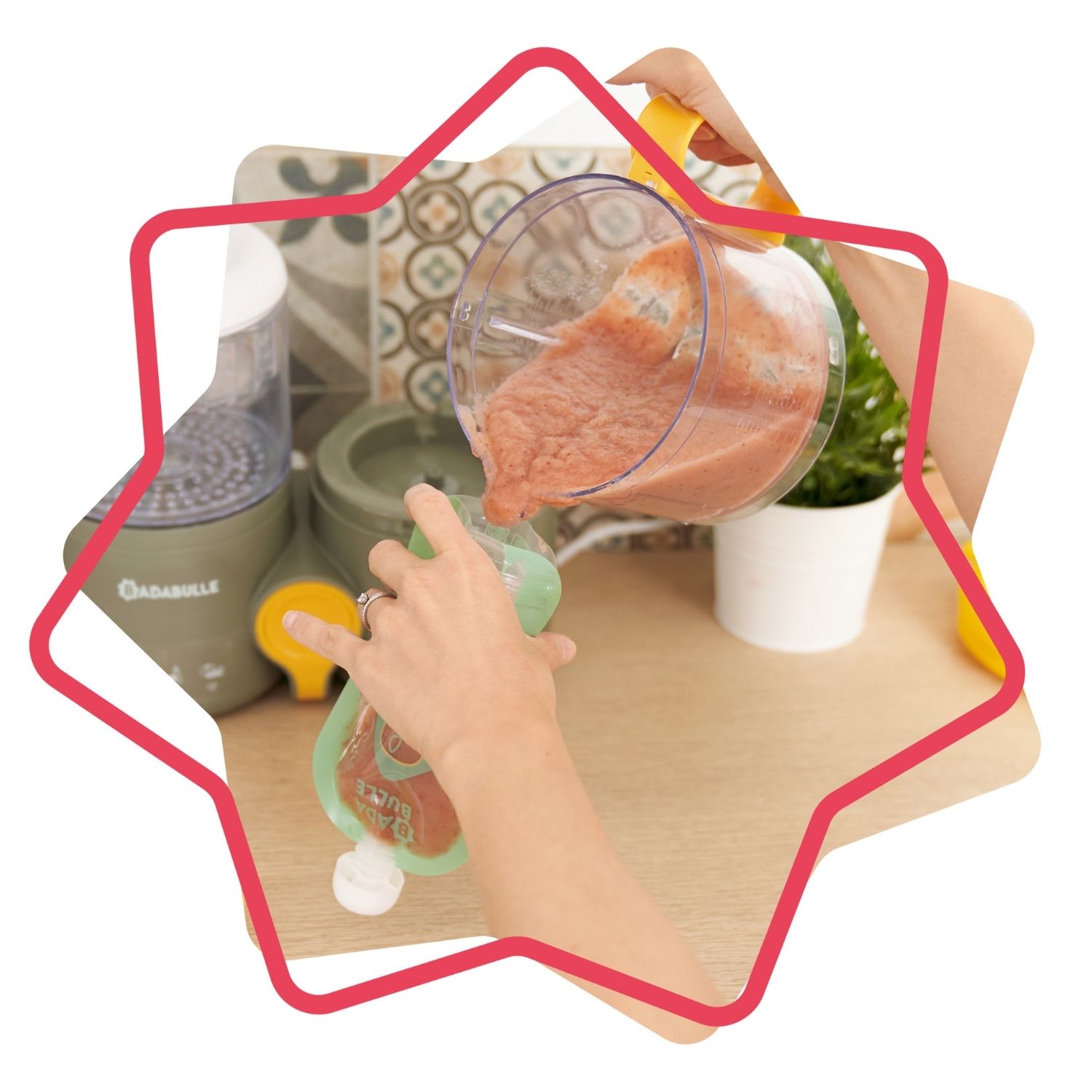 Badabulle - Lot de 15 gourdes réutilisables (150 ml)