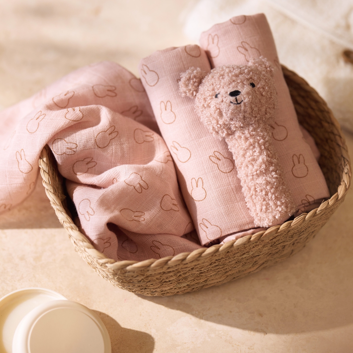 Hochet ours Teddy Bear Wild Rose (Jollein) - Image 1