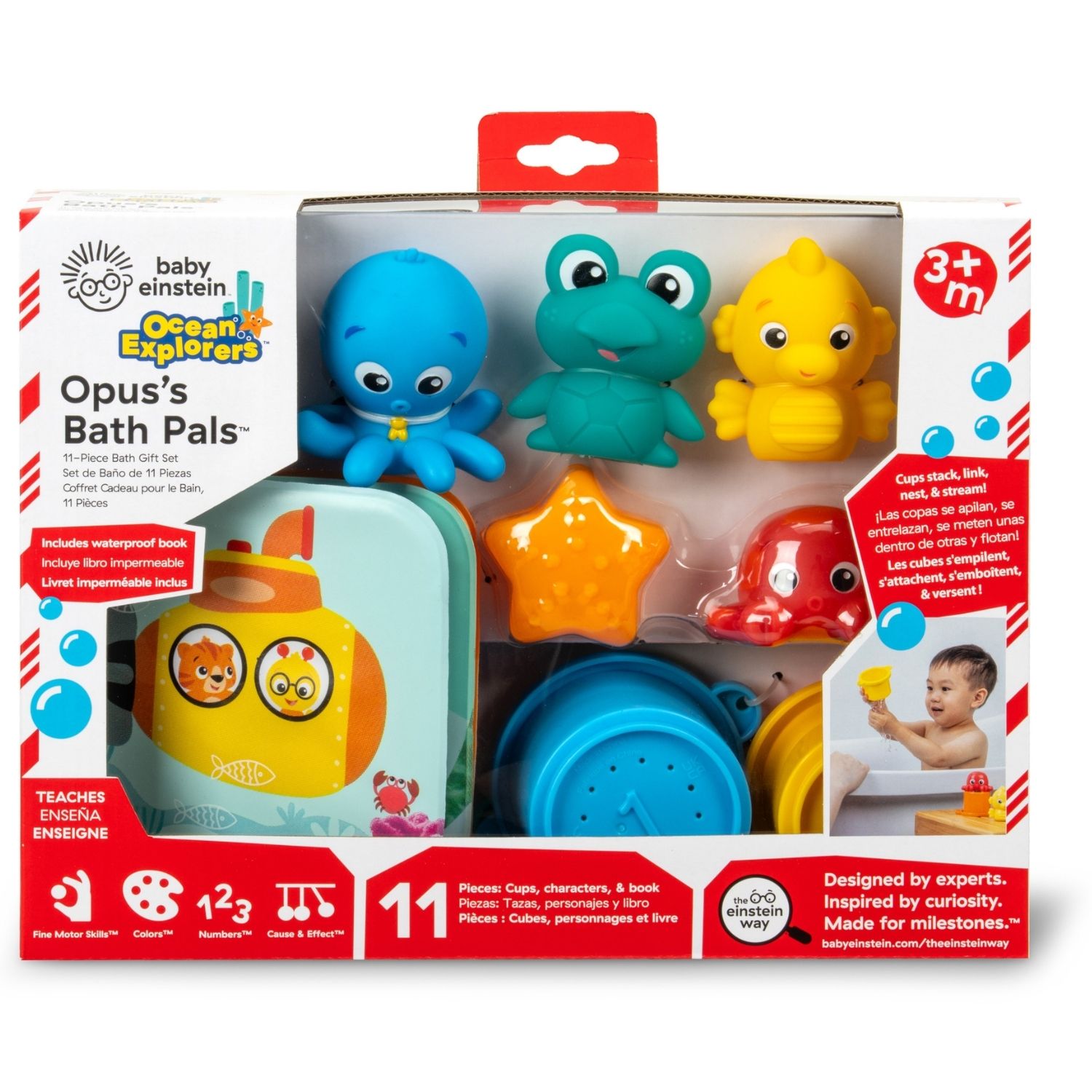 Baby Einstein - Coffret de 11 jouets de bain multicolores Océan - Multicolore