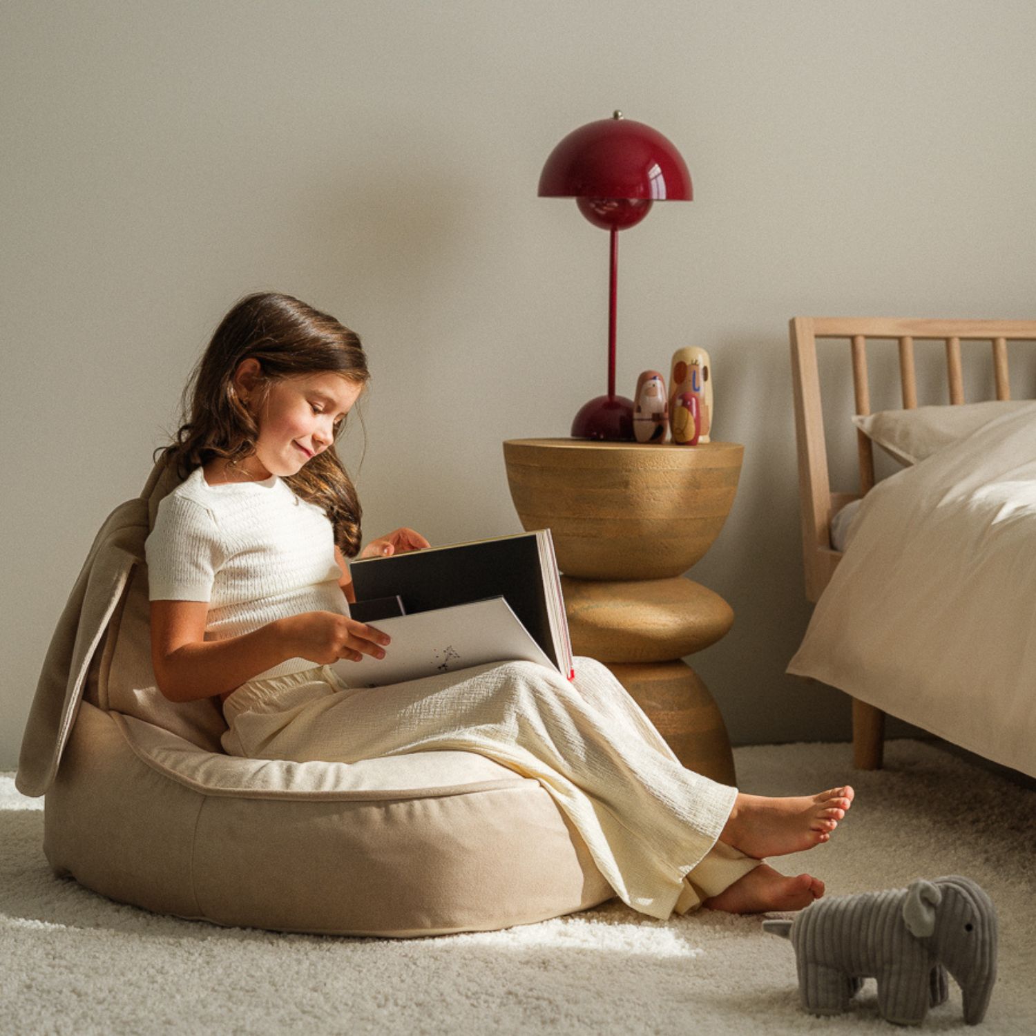 Pouf lapin Dusty Beige (Wigiwama) - Image 2