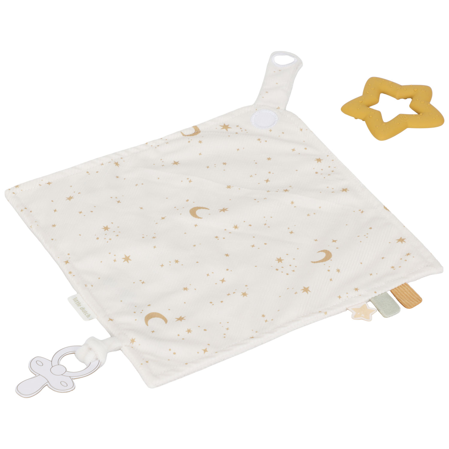 Doudou avec jouet de dentition Newborn (Little Dutch) - Image 6