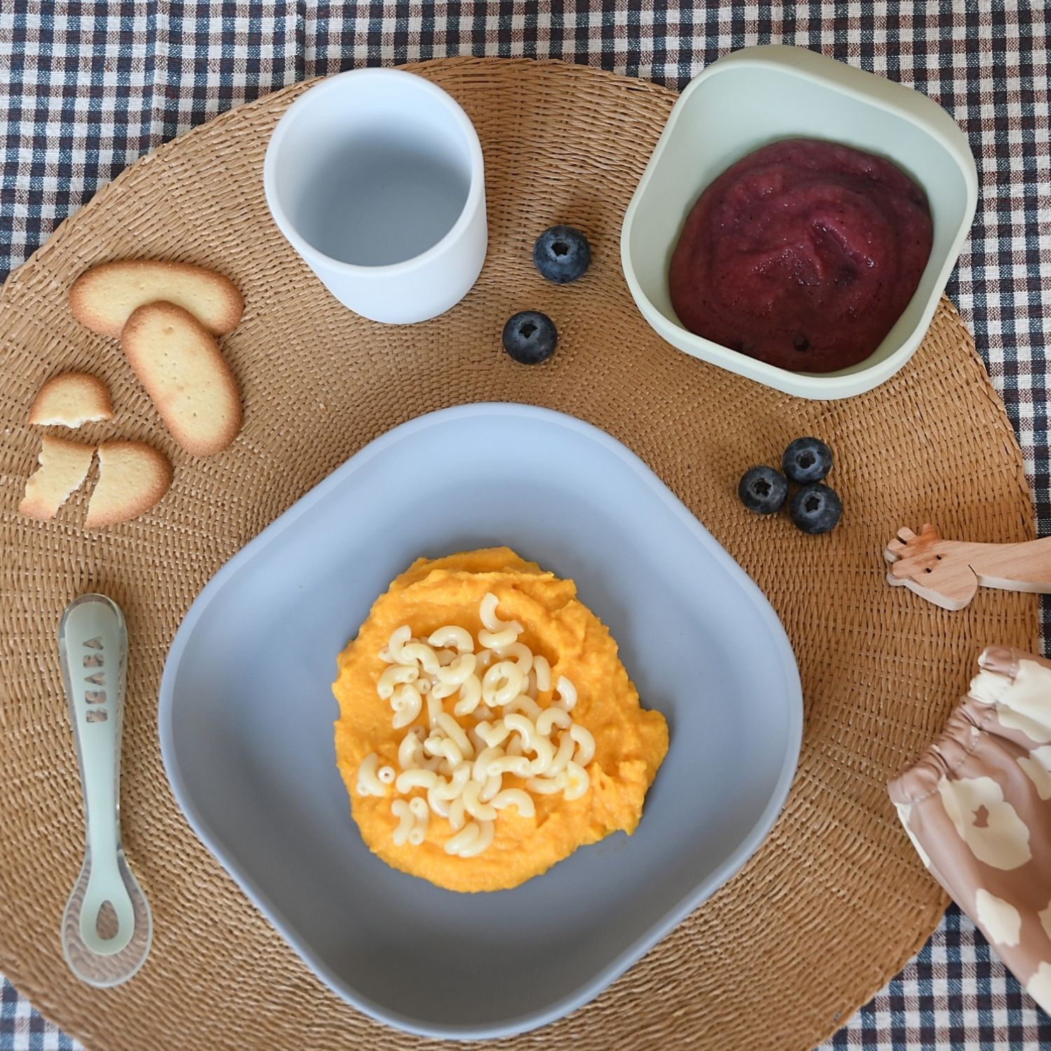 Coffret repas silicone Galet (4 pièces)