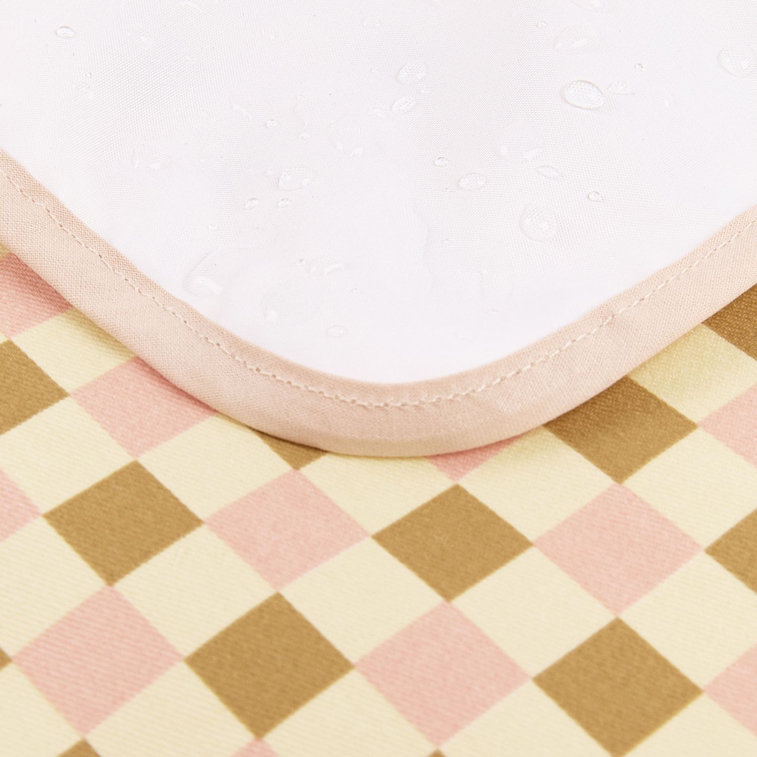 Tapis à langer imperméable Yellow pink mosaic Hyde Park (Nobodinoz) - Image 2
