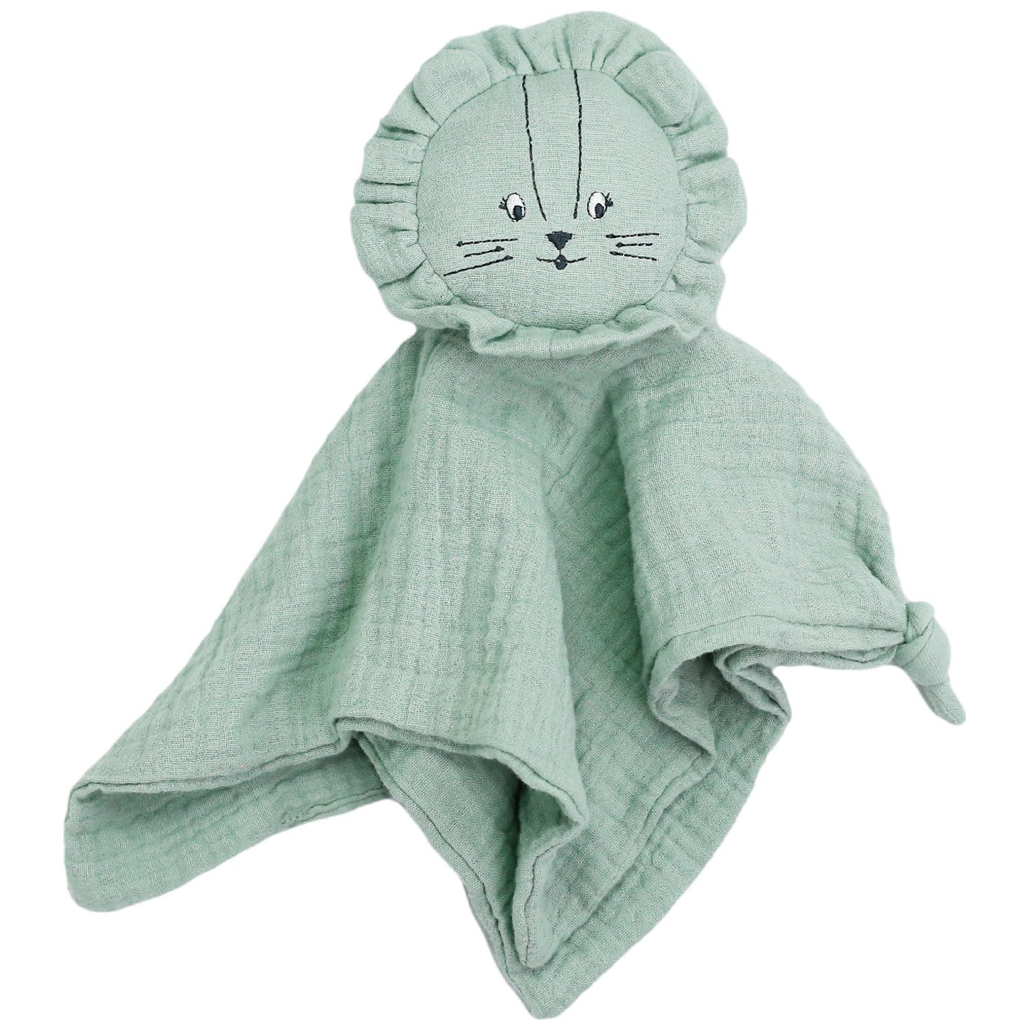 Doudou plat Tam Tam Lion Sauge (Trois Kilos Sept) - Image 1