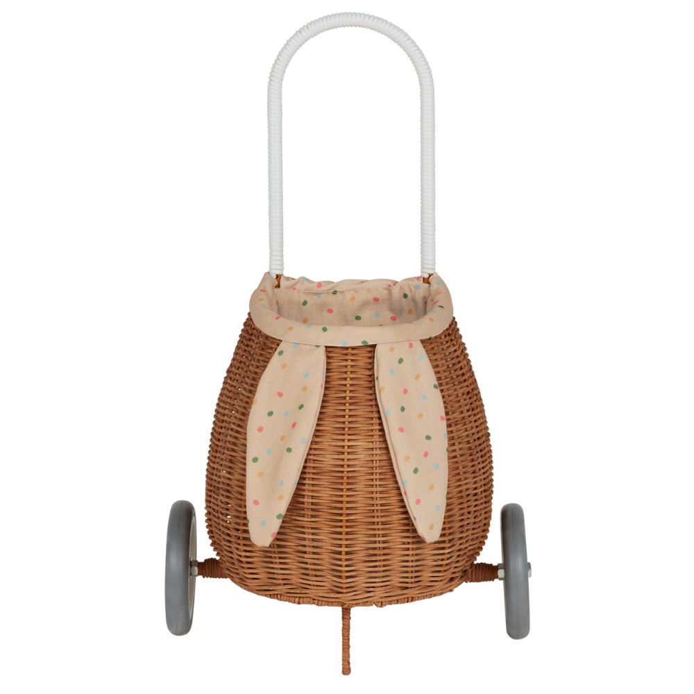 Panier à roulettes Luggy Bunny Natural Gumdrop (Olli Ella) - Couverture