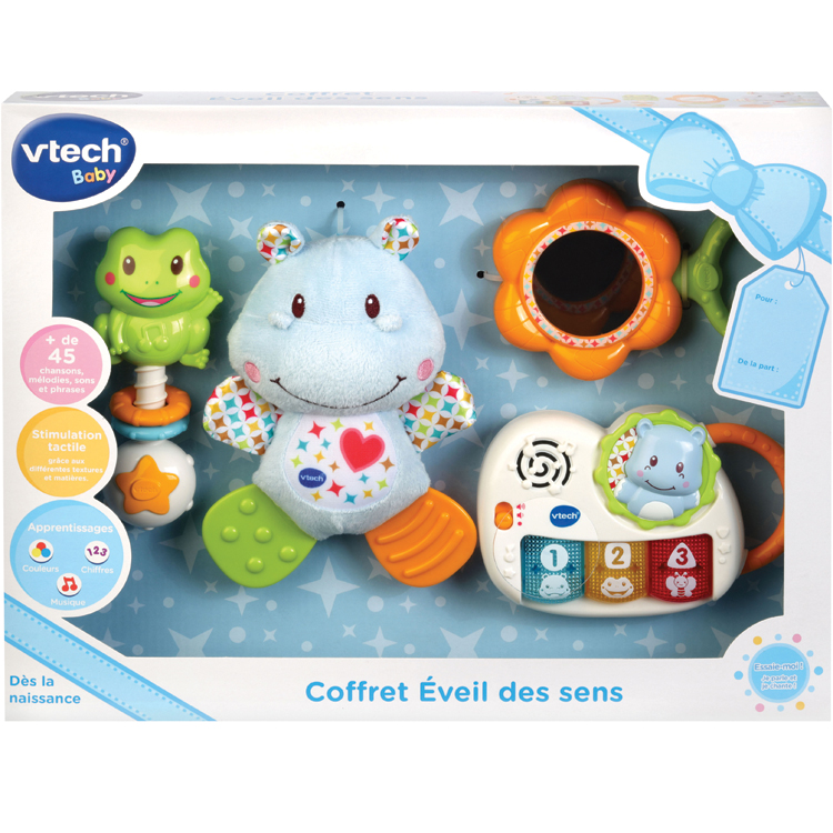Coffret jouets Éveil des sens bleu (VTech) - Couverture