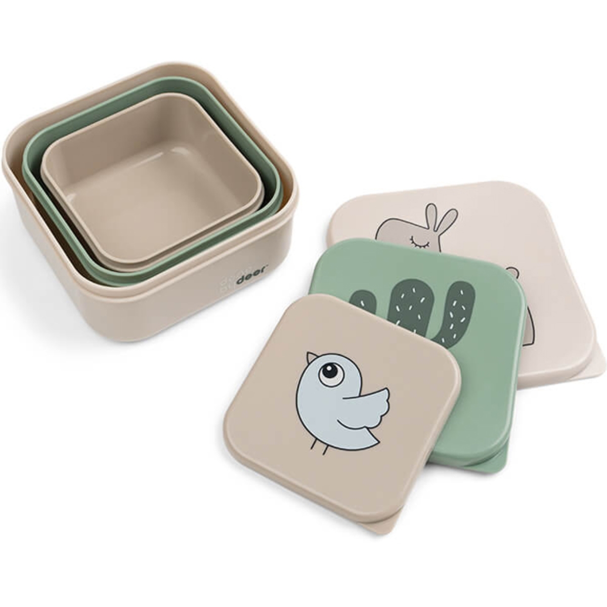 Lot de 3 boîtes à goûter Lalee Sable mixte (Done by deer) - Image 5