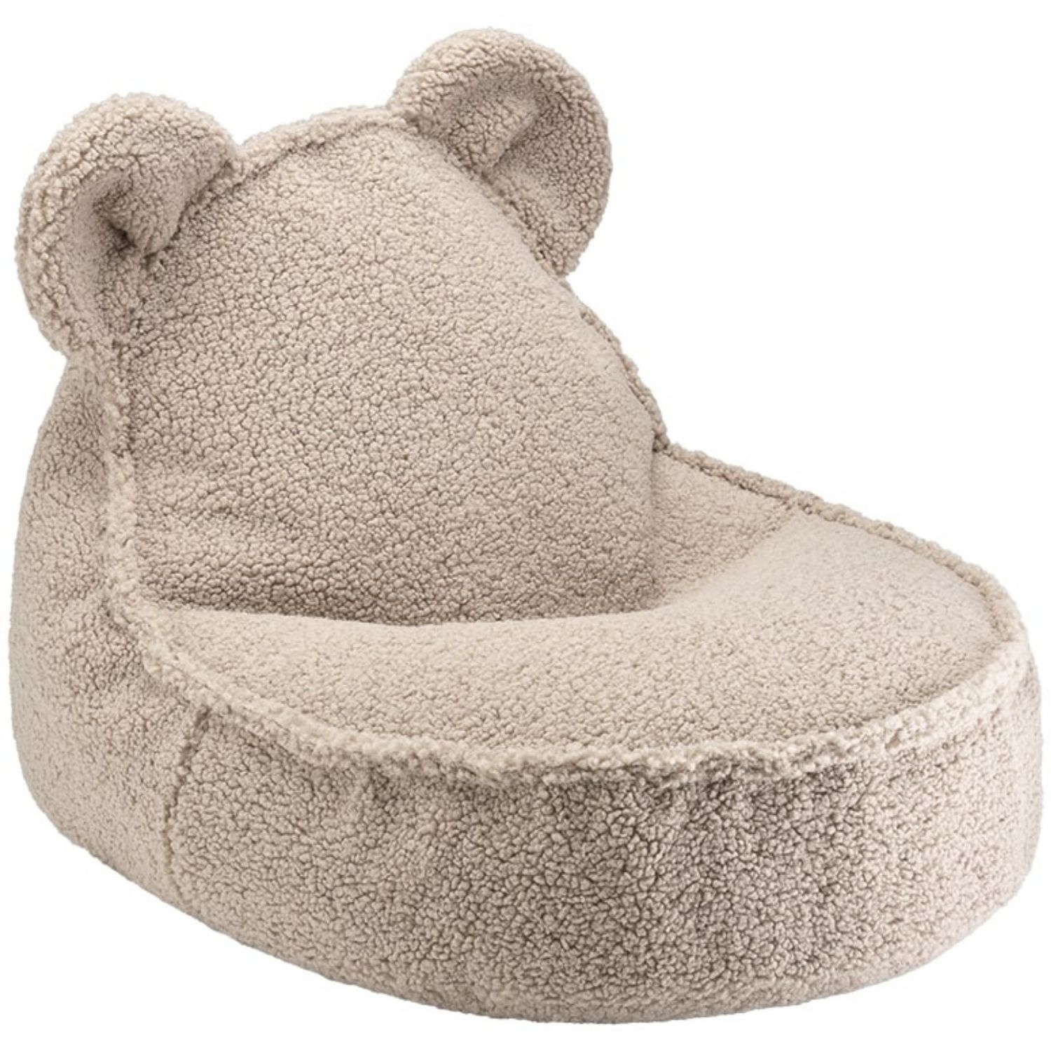 Wigiwama - Pouf ours Biscuit molletonné