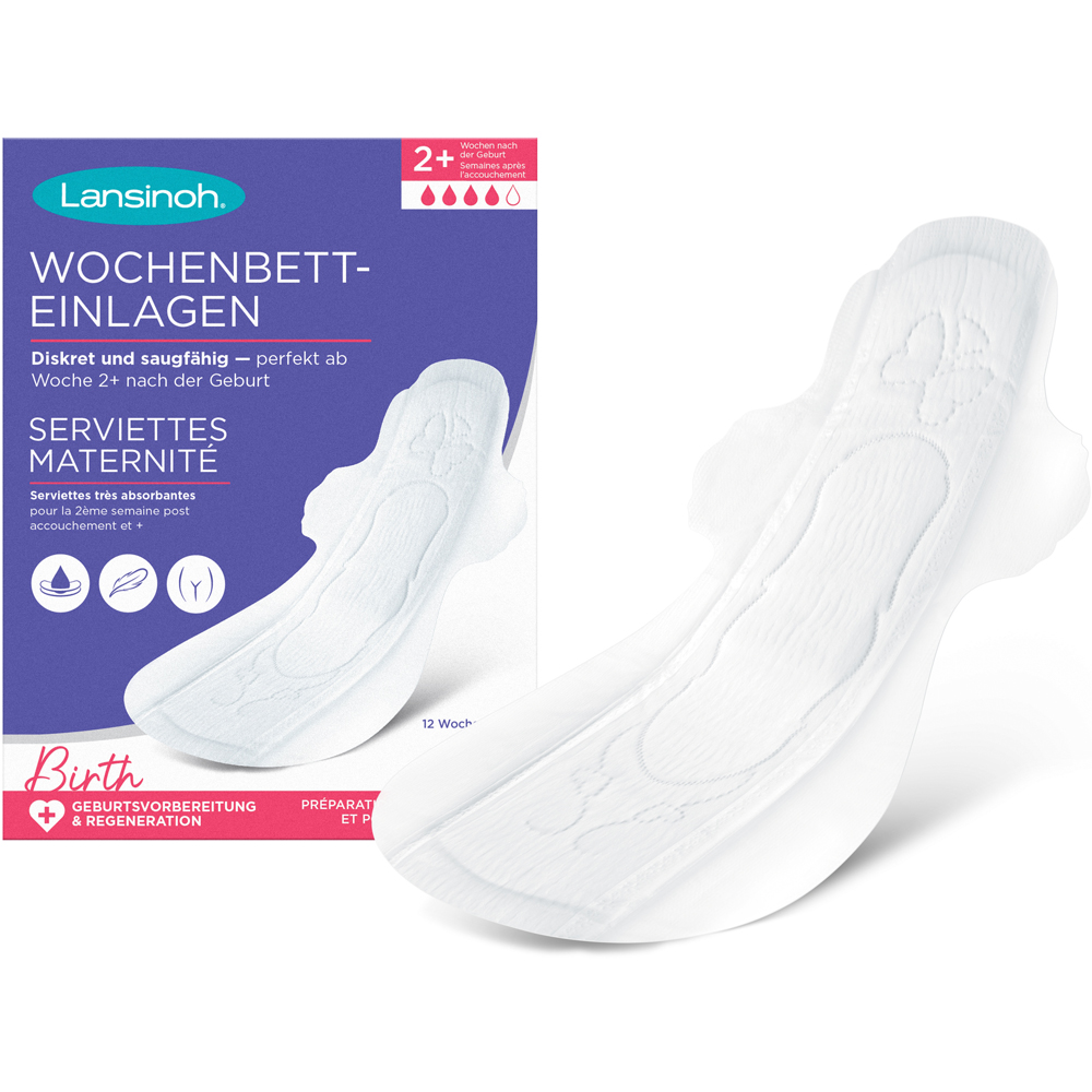Serviettes maternité 2+ semaines (12 pièces) (Lansinoh) - Image 1