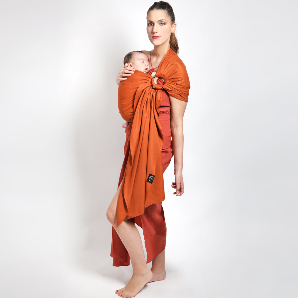 Echarpe de portage Sling tissée sans nœud Fauve (Love Radius) - Image 1