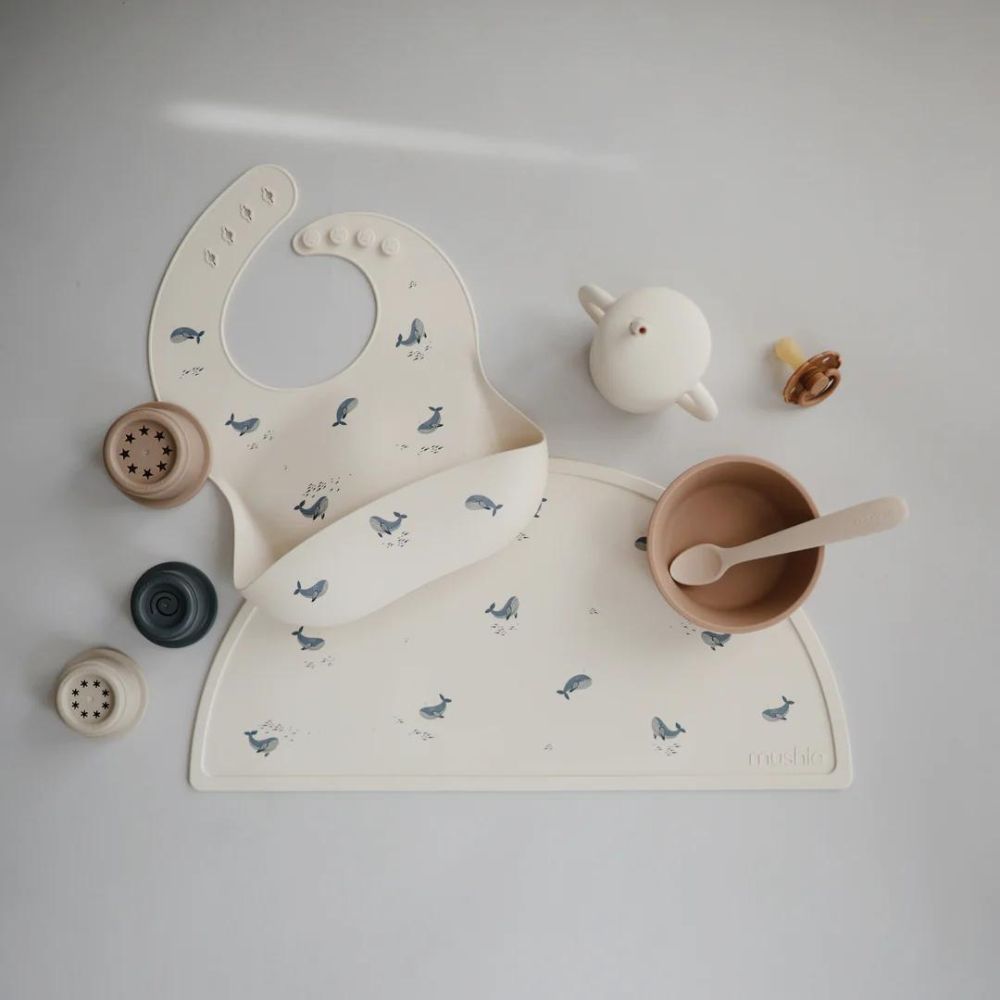 Set de table en silicone Baleine (Mushie) - Image 2
