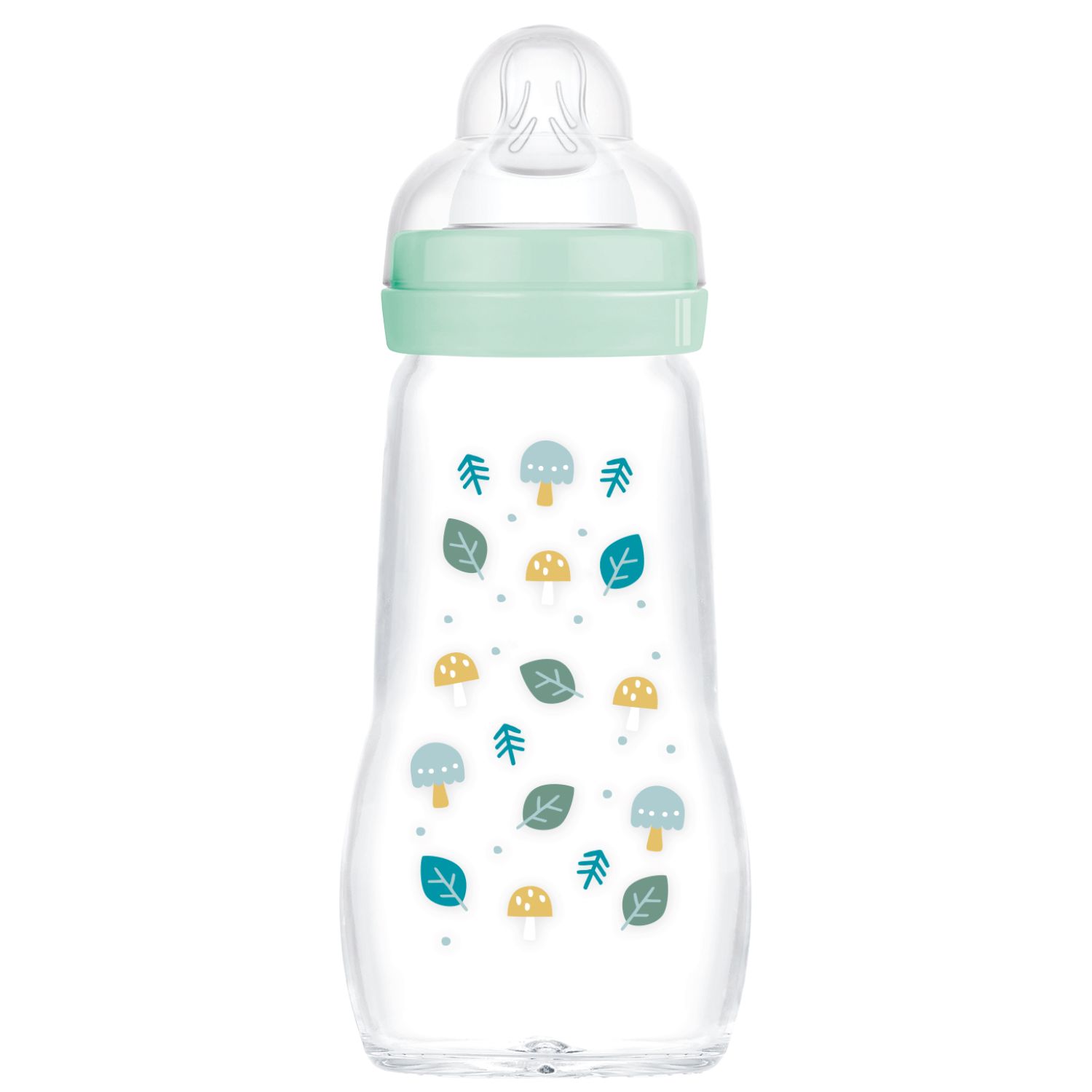 Mam - Biberon verre 260 ml Pattern fruit menthe - Tétine débit 2