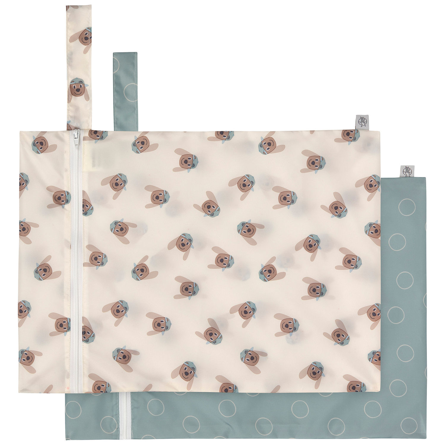 Lot de 2 sacs imperméables pour vêtements humides Tiny Team Chien