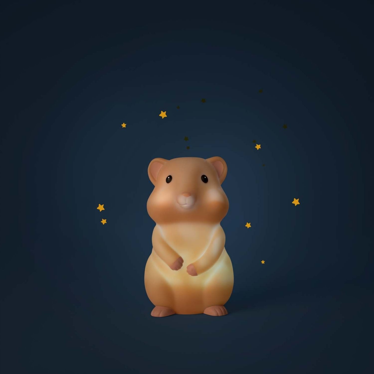 Veilleuse hamster Puce et Pilou (USB) (Moulin Roty) - Image 1