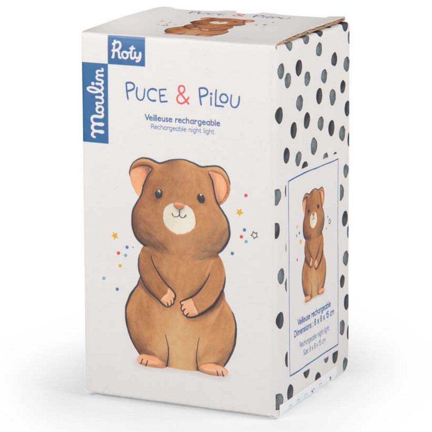 Veilleuse hamster Puce et Pilou (USB) (Moulin Roty) - Image 4