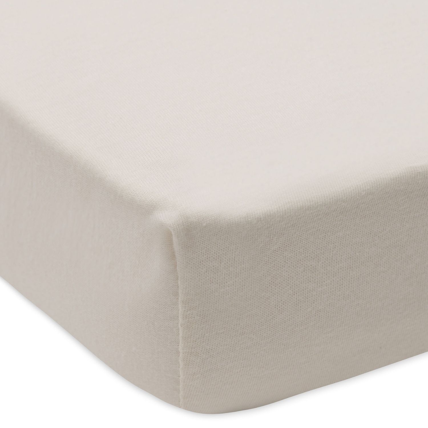 Lot de 2 draps housses en jersey pour matelas de parc Oatmeal-Sand (75 x 95 cm) (Jollein) - Image 1