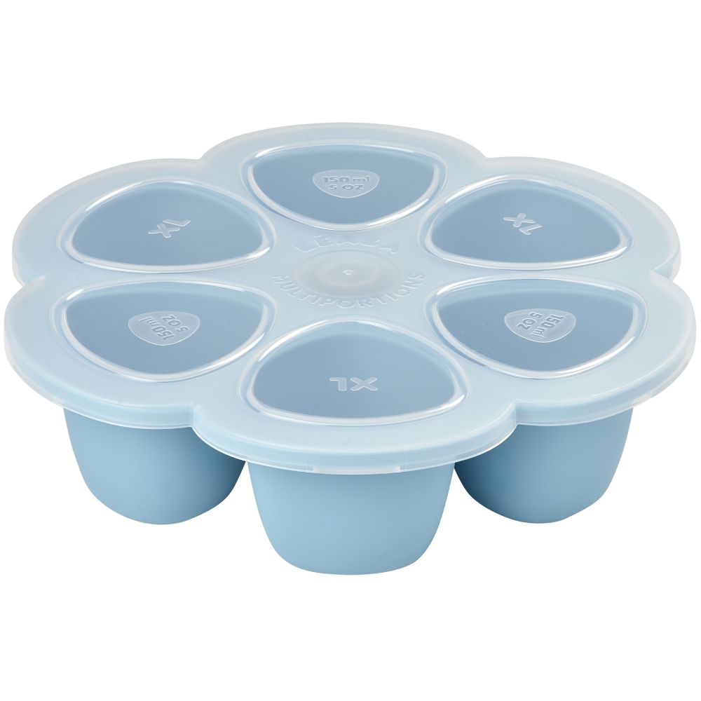 Moule de congélation multi portions silicone bleu (6 x 150 ml) (Béaba) - Image 1