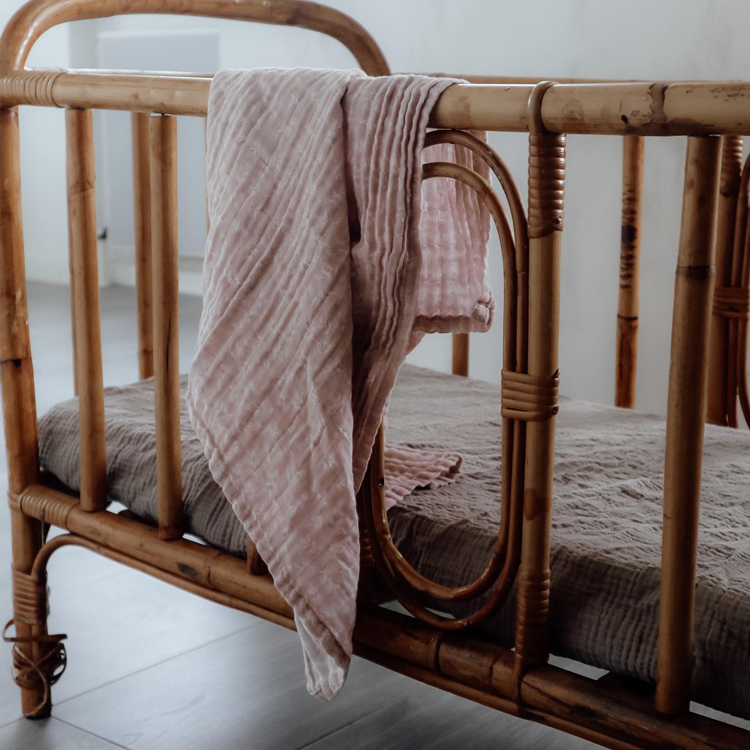 Pack 2 langes en coton bio rose poudré (Natruba) - Image 2