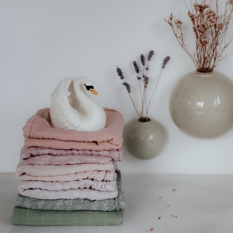 Pack 2 langes en coton bio rose poudré (Natruba) - Image 3