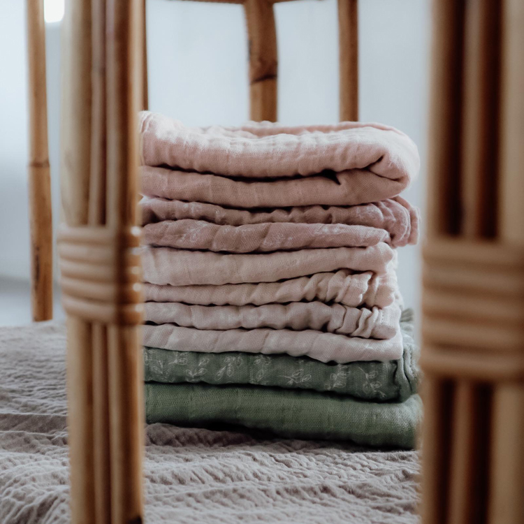 Pack 2 langes en coton bio rose poudré (Natruba) - Image 4