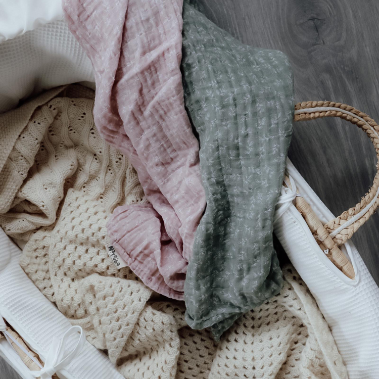 Pack 2 langes en coton bio rose poudré (Natruba) - Image 5