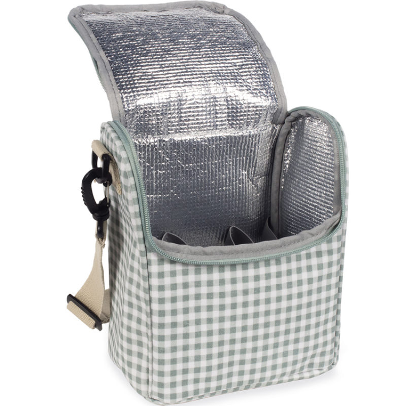 Sac repas isotherme I Love Vichy vert (Walking Mum) - Image 6
