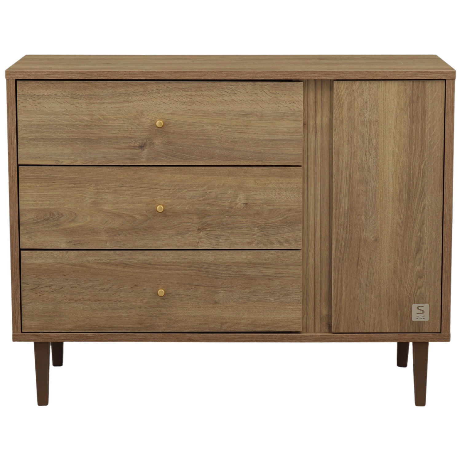 Commode 3 tiroirs et 1 porte Mokka (Sauthon) - Image 5