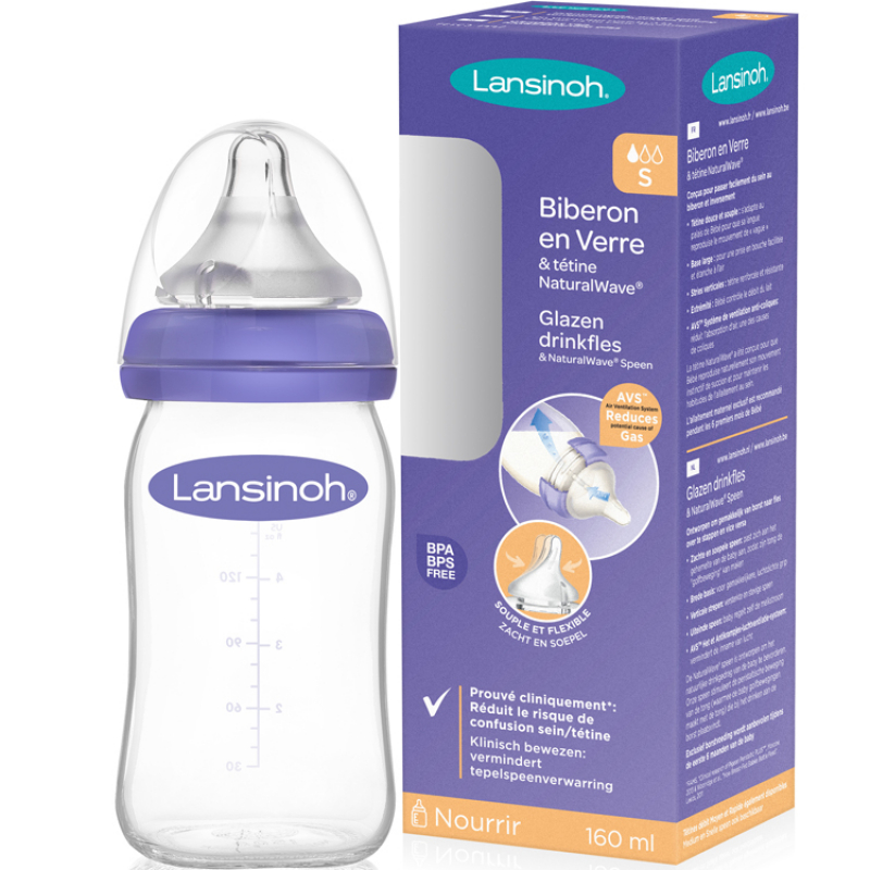 Biberon en verre Natural Wave spécial allaitement  (160 ml) (Lansinoh) - Image 6